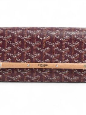 Goyard Leather Mini Monte Carlo Pouch Burgundy
